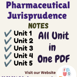 Pharmaceutical Jurisprudence All Unit Notes