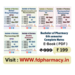 B.Pharma 6th Semester Notes