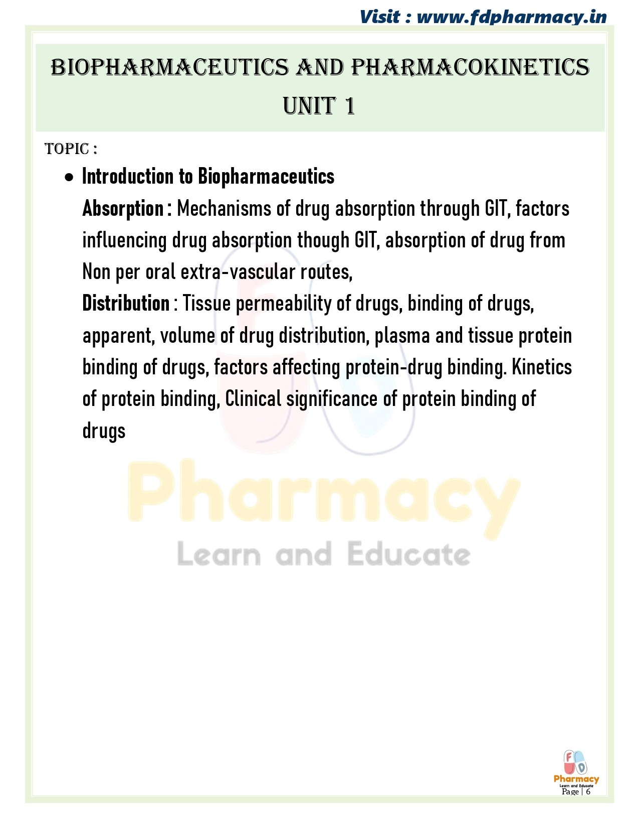 B.Pharma 6th Semester Notes - Image 21