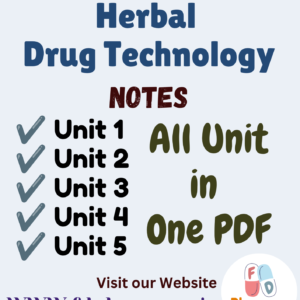 Herbal Drug Technology All Unit Notes