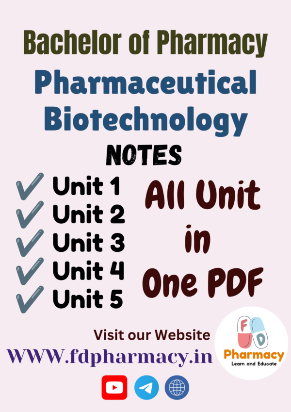 Pharmaceutical Biotechnology All Unit Notes