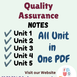 Pharmaceutical Quality Assurance All Unit Notes