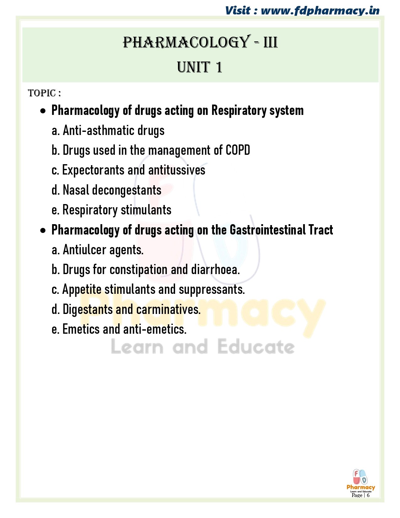 B.Pharma 6th Semester Notes - Image 11